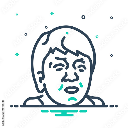 Mix line icon for meme  