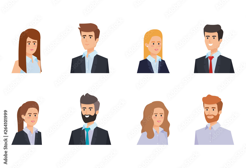 set professional businessmen and businesswomen with hairstyle set professional businessmen and businesswomen with hairstyle