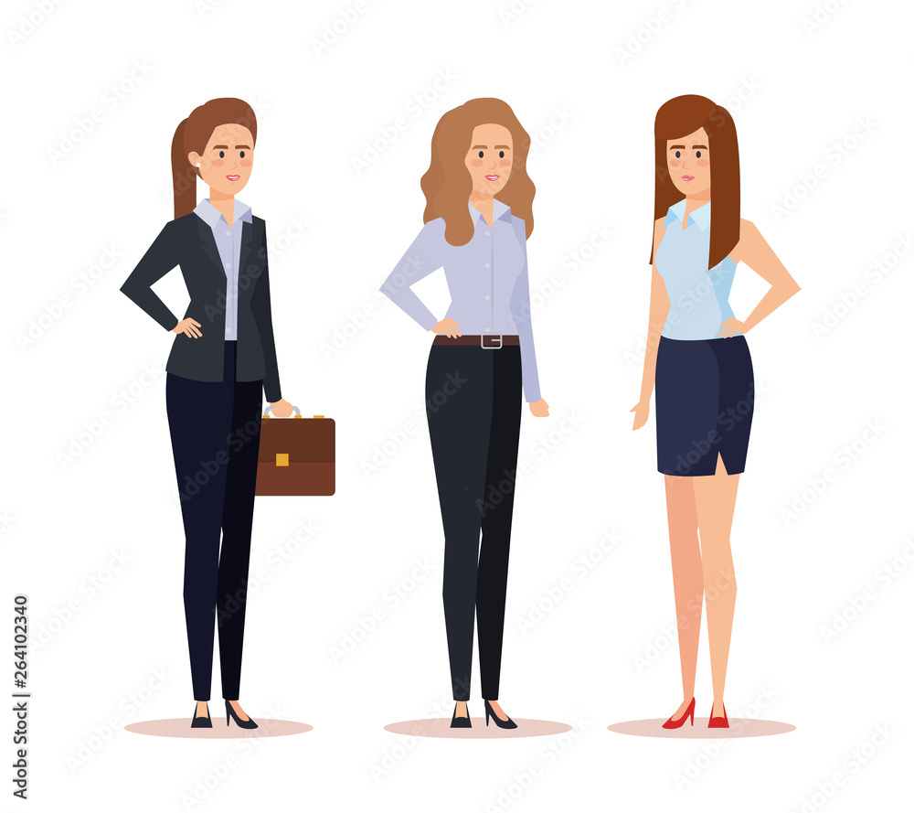 professional elegant businesswomen executive with briefcase professional elegant businesswomen executive with briefcase