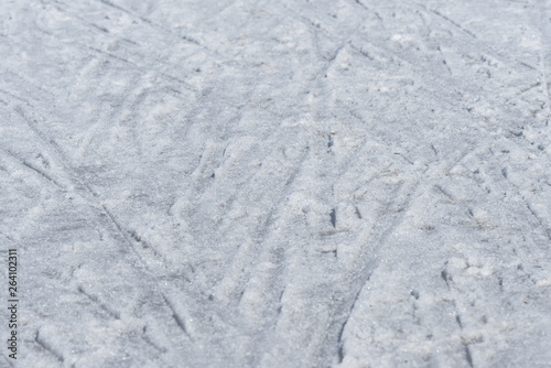 Early spring snow texture close up. Abstract natural background