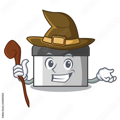 Witch pastry scraper on wooden mascot table