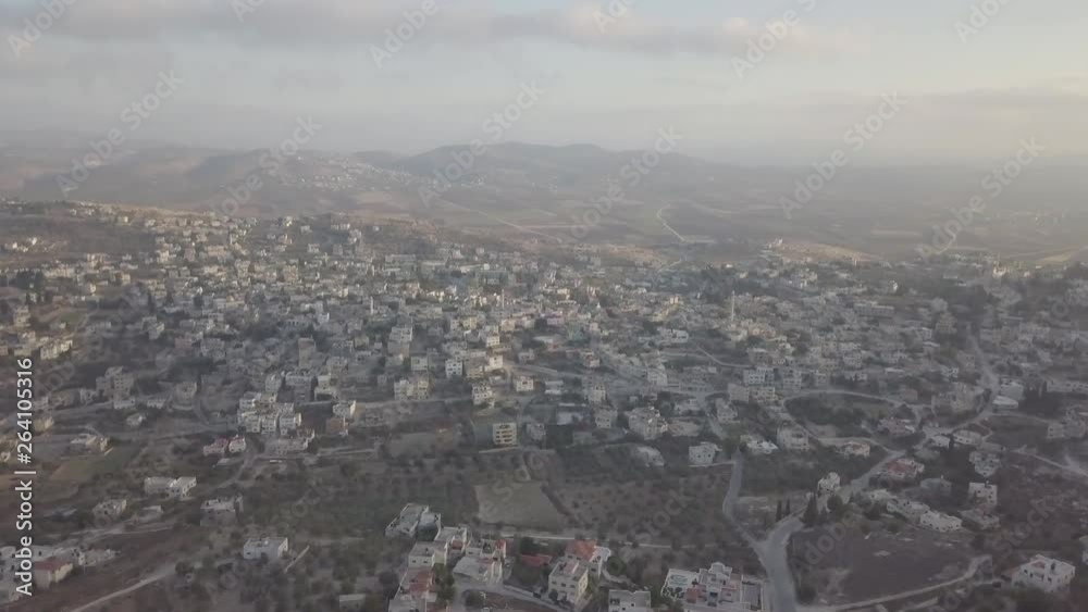 The town of Arraba Palestine Middle East and its surrounding hills The town of Arraba Palestine Middle East and its surrounding hills