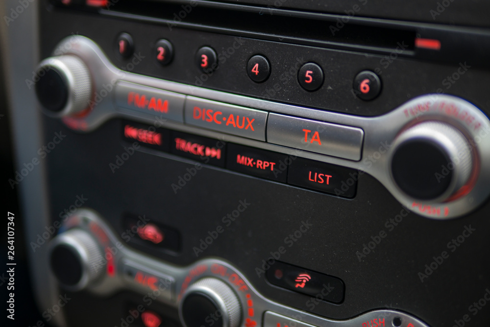 car music control panel