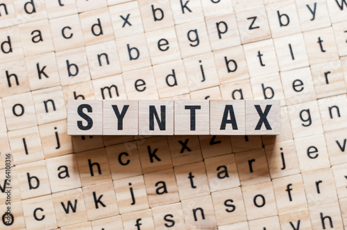 Syntax word concept photo