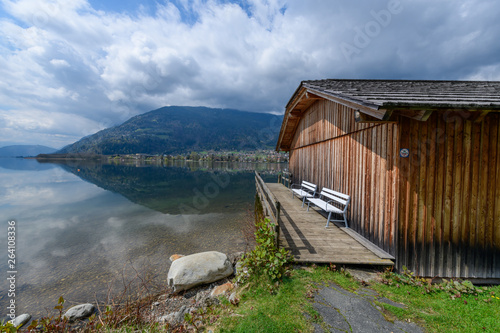 lake ossiacher see, carinthia, austria photo