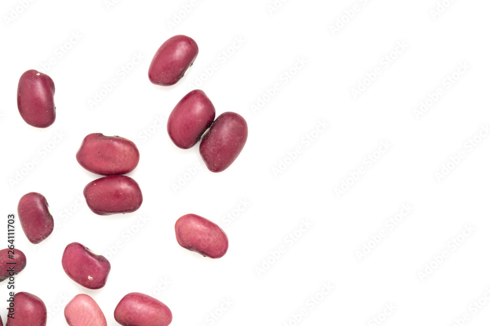 kidney bean on a white background kidney bean on a white background