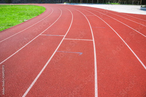 Track and field sports venues of the runway