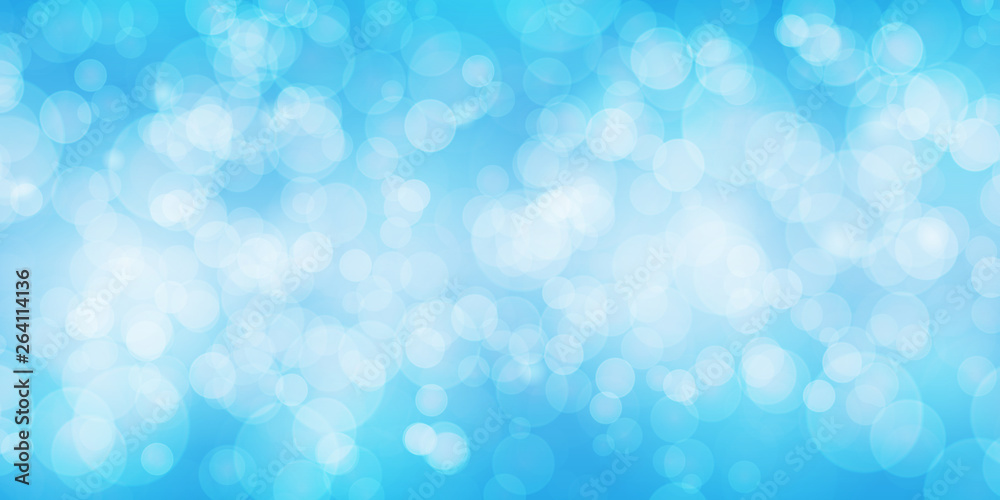 Abstract blue background with bokeh. Vector illustration