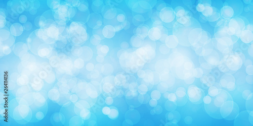Abstract blue background with bokeh. Vector illustration