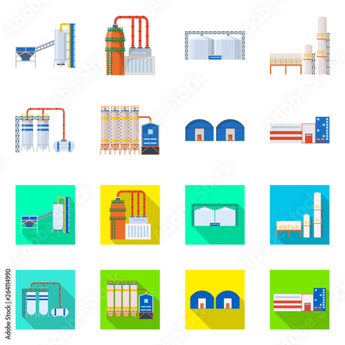 Isolated object of production and structure icon. Collection of production and technology vector icon for stock.