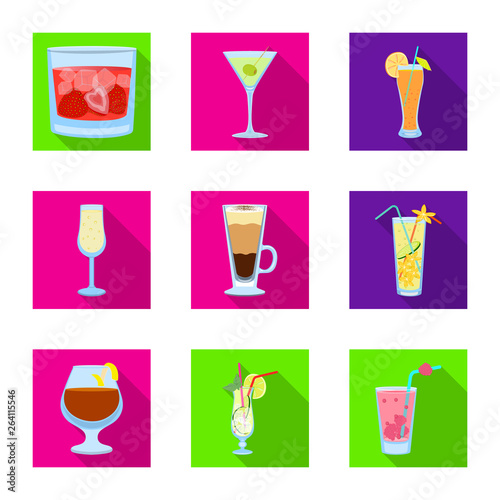 Wallpaper Mural Isolated object of liquor and restaurant icon. Collection of liquor and ingredient vector icon for stock. Torontodigital.ca
