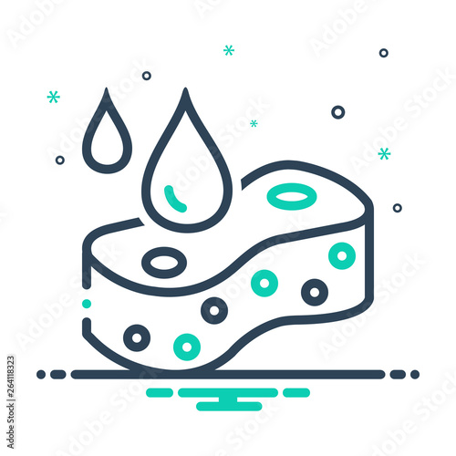 Mix line icon for absorb 