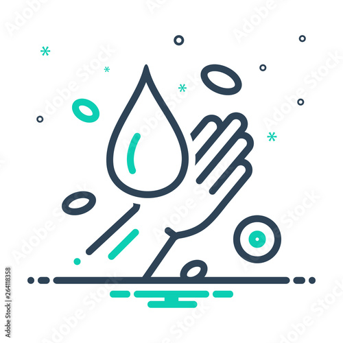Mix line icon for anemia 