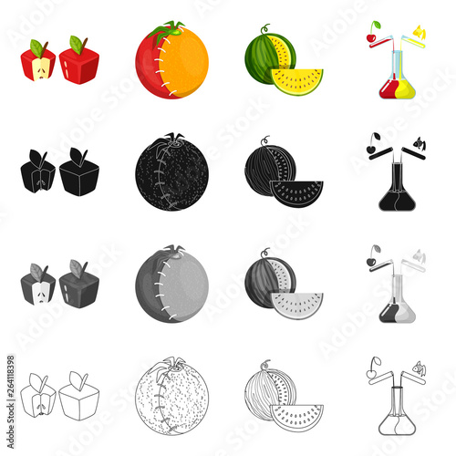 Isolated object of test and synthetic icon. Set of test and laboratory vector icon for stock.