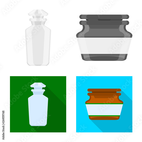 Isolated object of retail and healthcare logo. Set of retail and wellness vector icon for stock.