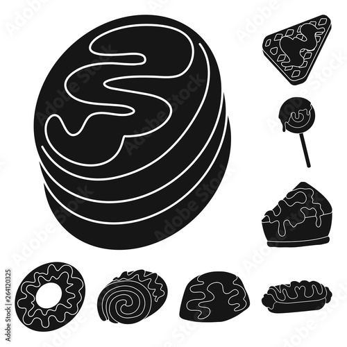 Isolated object of sweetness and product symbol. Set of sweetness and sweet stock symbol for web.