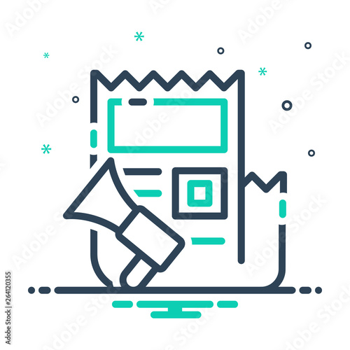 Mix line icon for Press