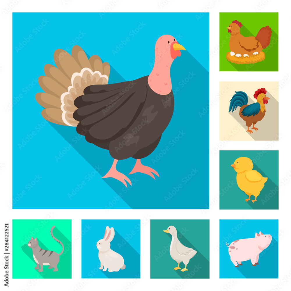 Obraz premium Isolated object of breeding and kitchen logo. Collection of breeding and organic vector icon for stock.