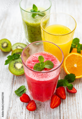 Healthy fruit smoothies