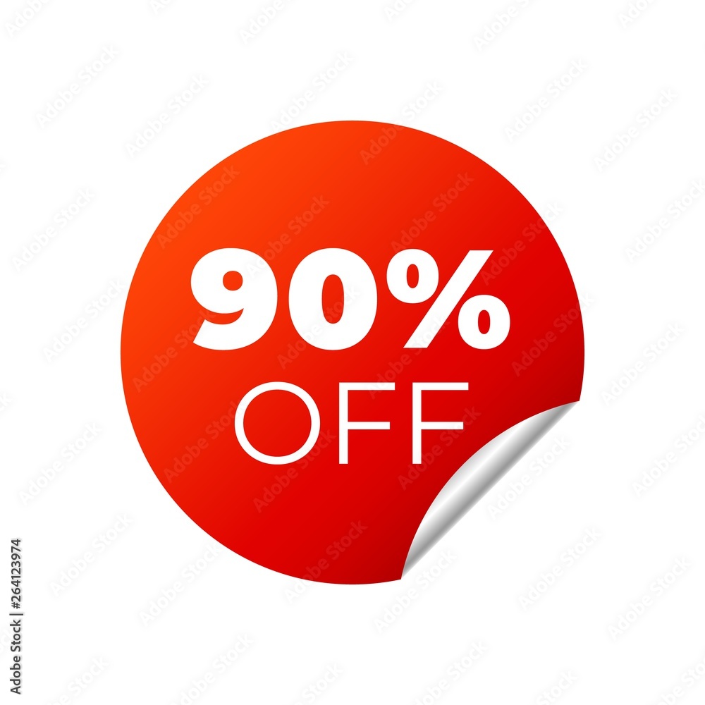 Red Vector Banner Sticker on white background. Red Vector Banner Sticker on white background.