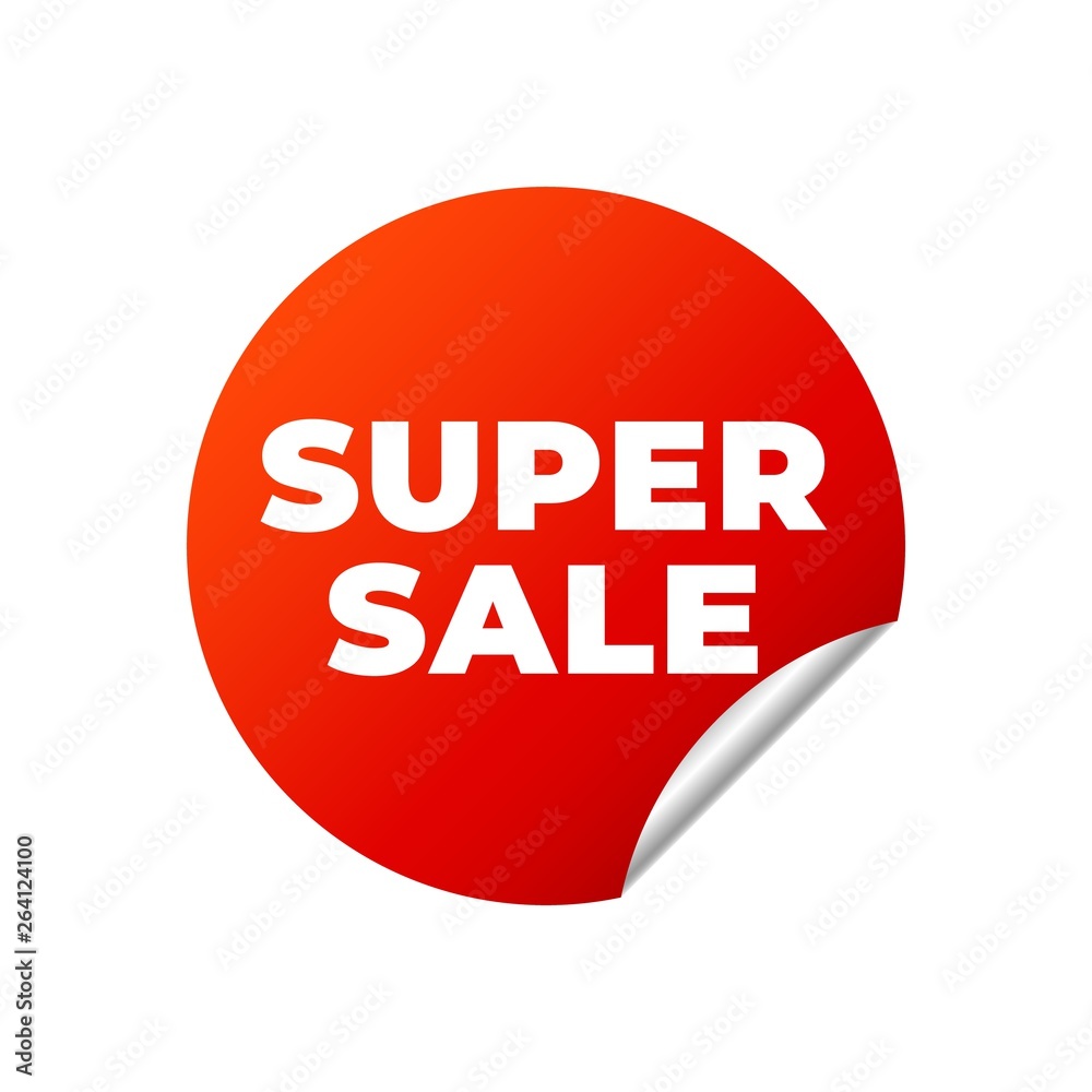 Red Vector Banner Sticker on white background. Red Vector Banner Sticker on white background.