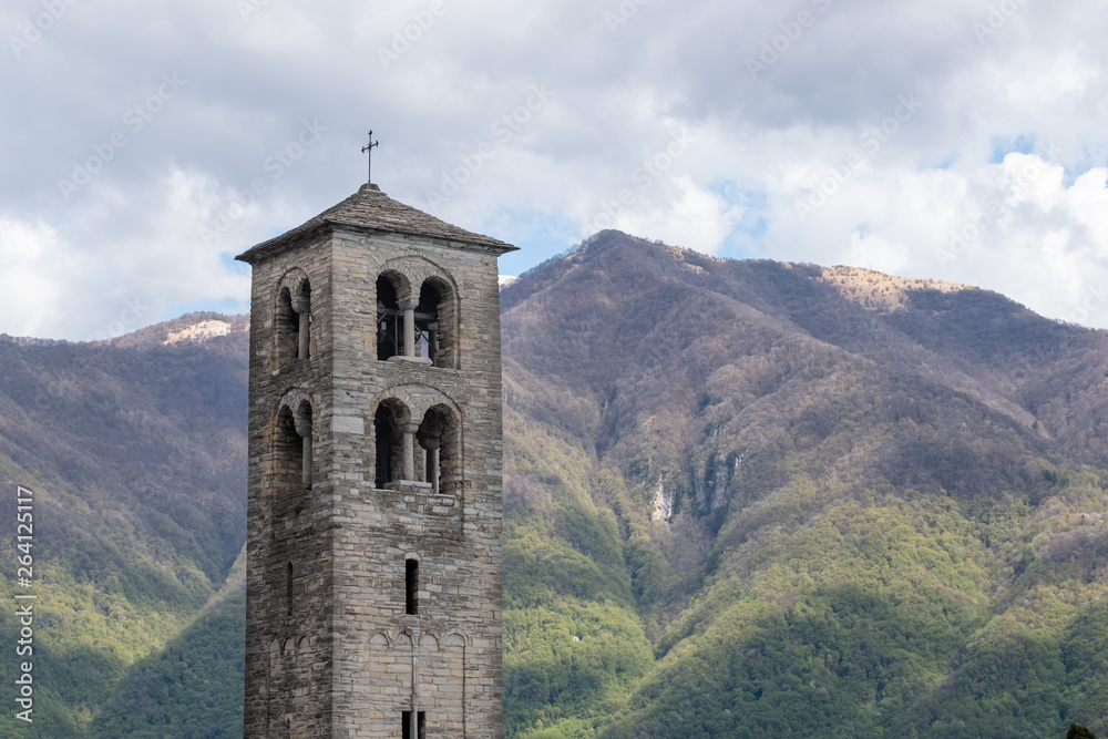 Romanesque church tower in Italy