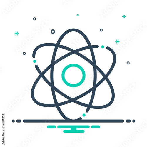 Mix line icon for atomizing  molecules 