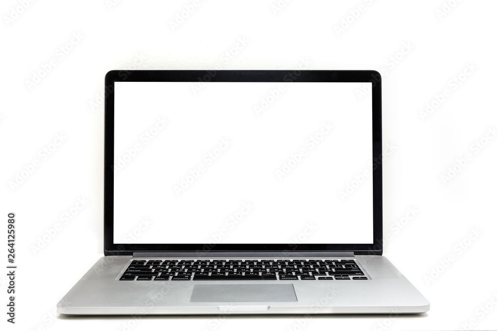 Isolated laptop with empty space on white background Isolated laptop with empty space on white background