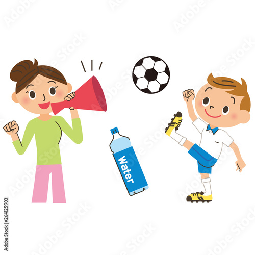 サッカーの観戦とミネラルウォーター