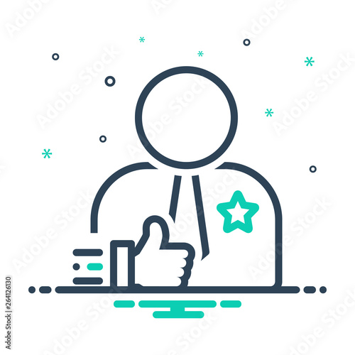 Mix line icon for credible reliable 