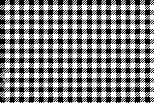 Black gingham pattern background.Texture from rhombus.Vector illustration.EPS-10.