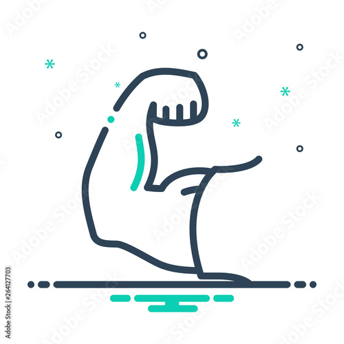 Mix line icon for strong sturdy 
