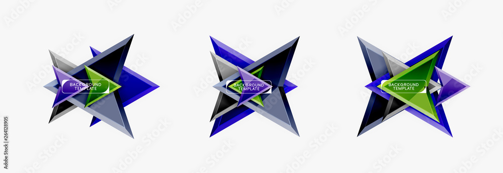Arrows and triangles geometric design template for banner, background or logo Arrows and triangles geometric design template for banner, background or logo