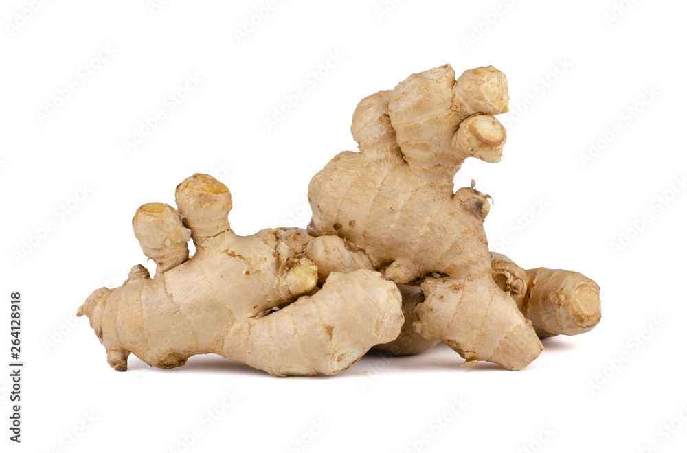 Fresh Ginger roots isolated on white background. Fresh Ginger roots isolated on white background.