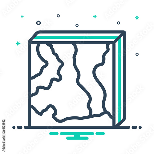 Mix line icon for hyperspectral 