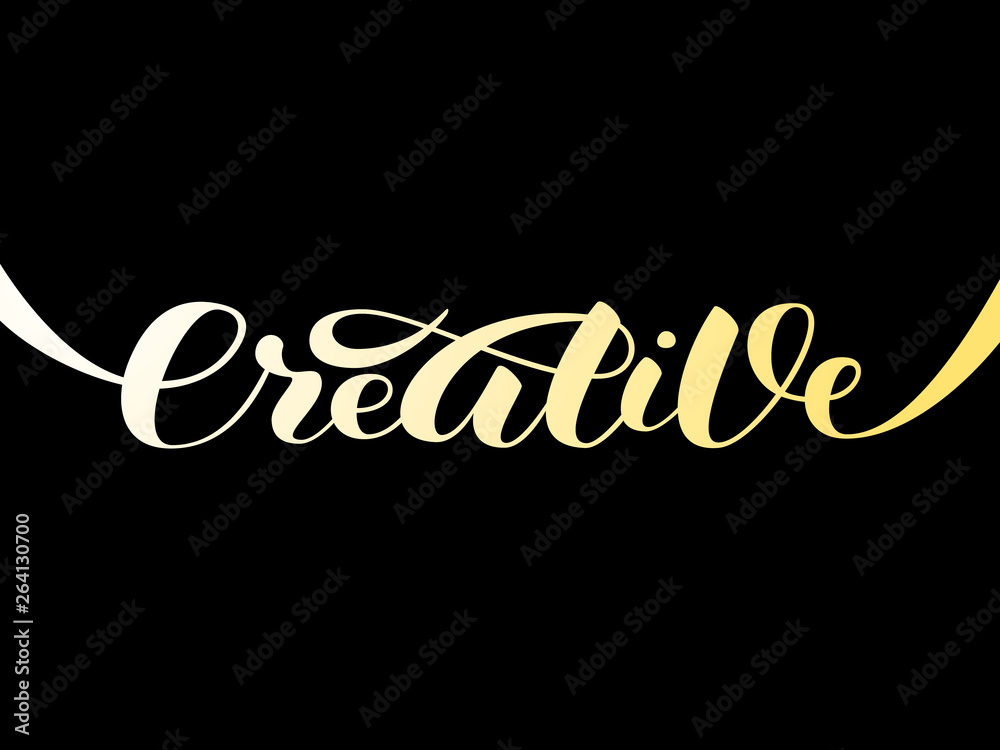 Creative brush lettering. Vector illustration for clothes or card
