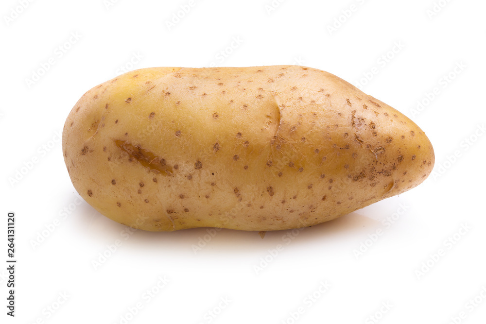 Fresh potatoes isolated over a white background. Fresh potatoes isolated over a white background.
