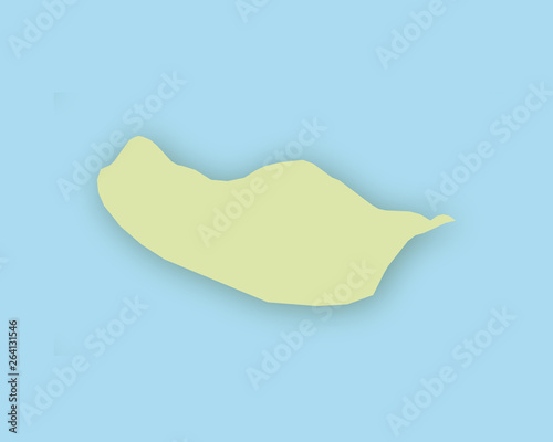 Karte von Madeira mit Schatten