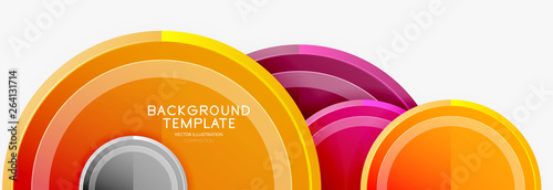 Circular pattern, abstract circles composition