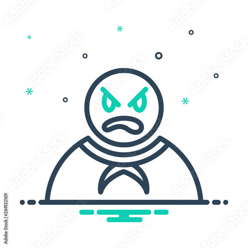 Mix line icon for bad nasty 