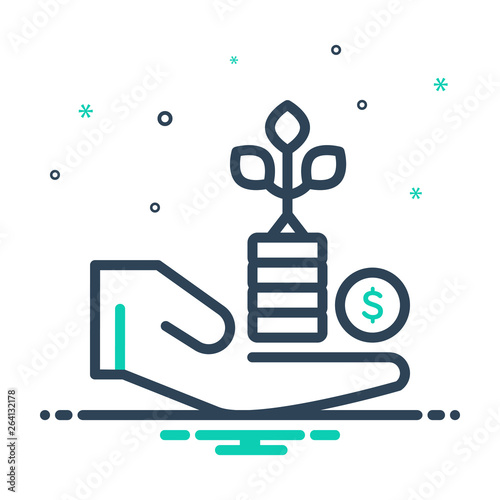 Mix line icon for benefit advantage 