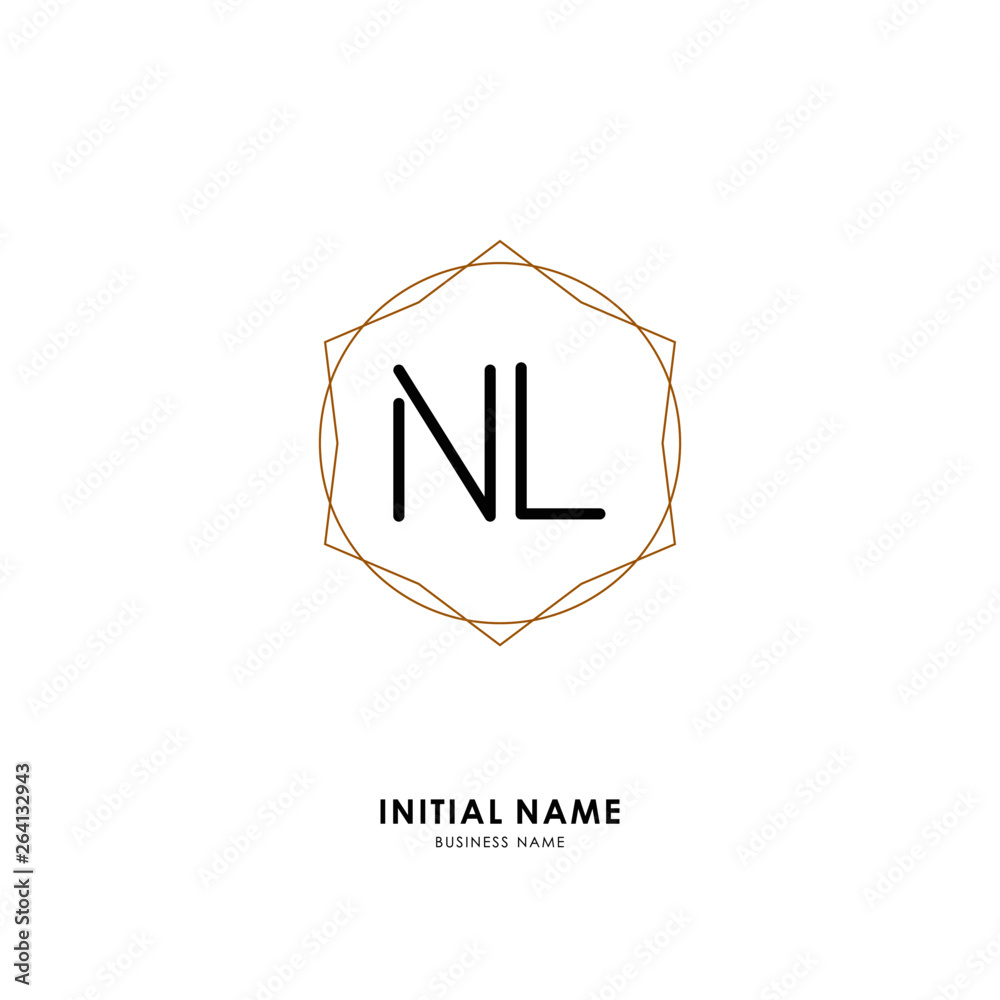 N L NL Initial logo letter with minimalist concept. Vector with scandinavian style logo. N L NL Initial logo letter with minimalist concept. Vector with scandinavian style logo.