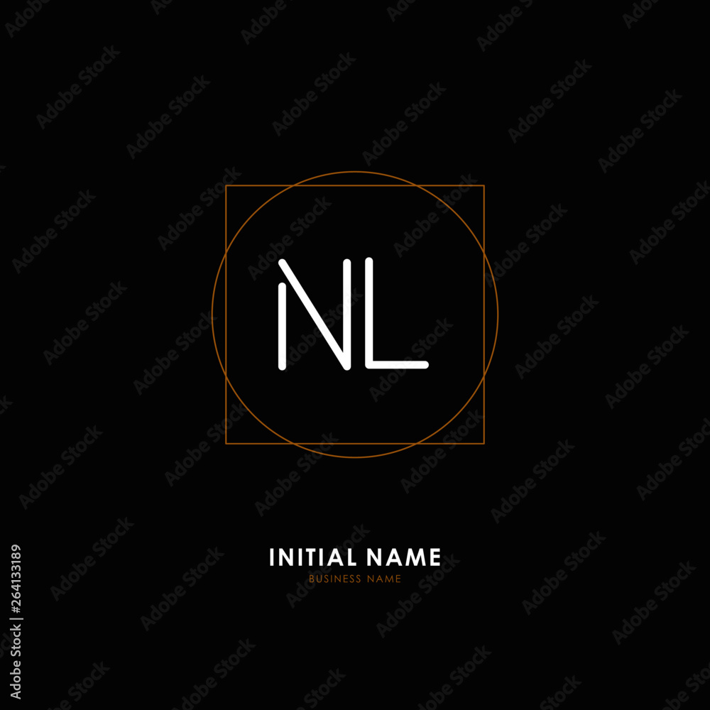 N L NL Initial logo letter with minimalist concept. Vector with scandinavian style logo. N L NL Initial logo letter with minimalist concept. Vector with scandinavian style logo.