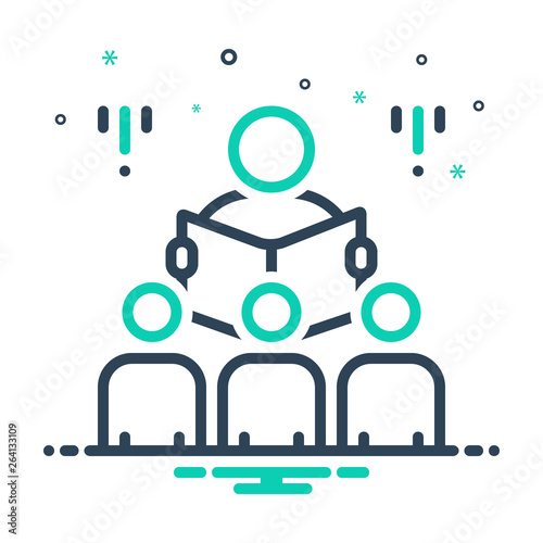 Mix line icon for storyteller 