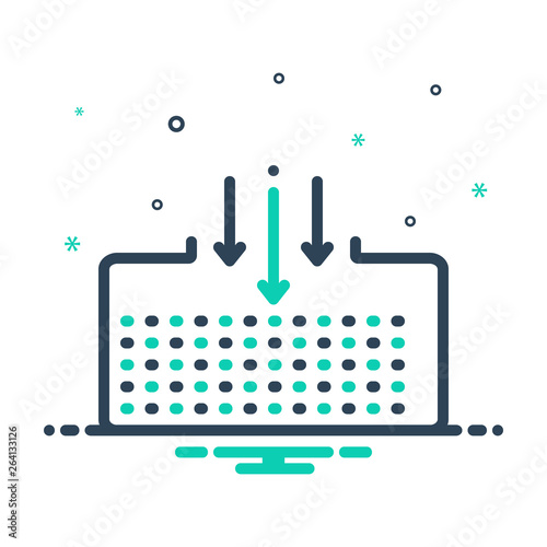 Mix line icon for stow fill 