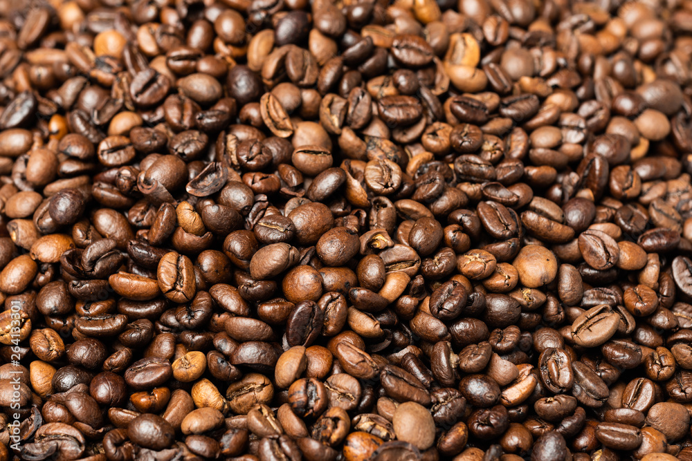 Pattern of roasted coffee beans Pattern of roasted coffee beans