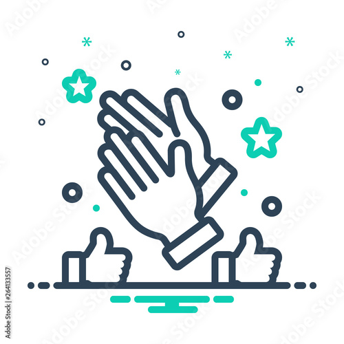 Mix line icon for respectful 