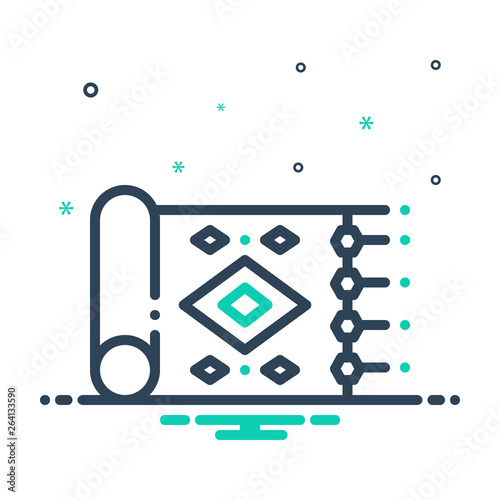 Mix line icon for rugs carpet 