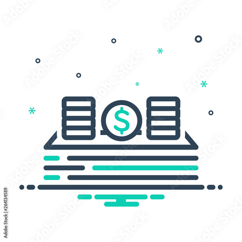 Mix line icon for income revenue
