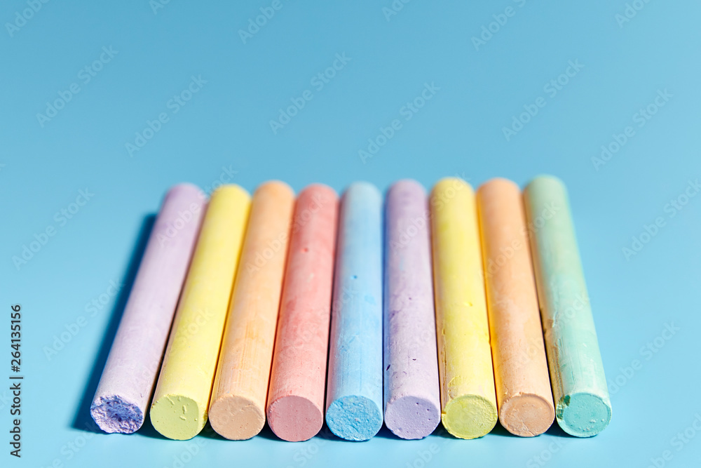 group of chalk of various colors group of chalk of various colors
